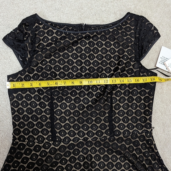 NWT Black Lace Dress - Black Label by Evan-Picone  12 - Picture 5 of 8